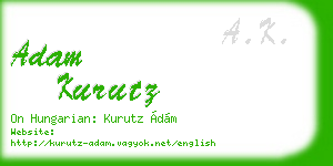 adam kurutz business card